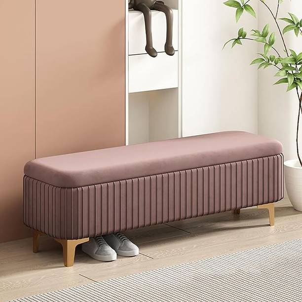 MAJESTIC MART Luxury Storage Bench Ottoman Tufted Seat End Bed Bedroom Seating Stool Solid Wood 3 Seater