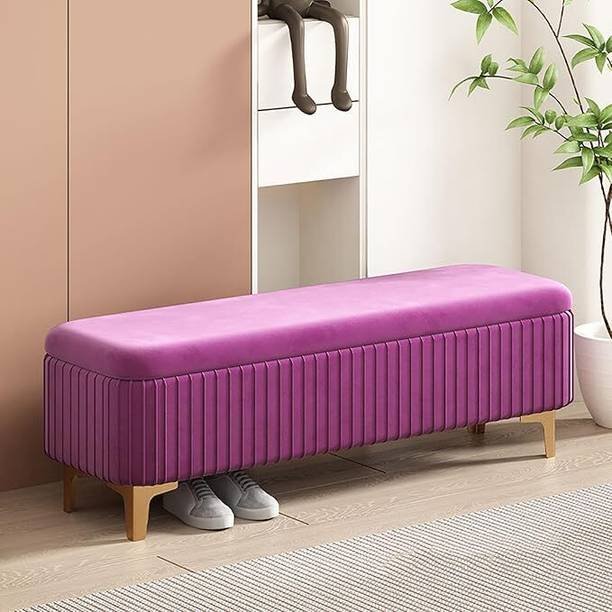 MAJESTIC MART Luxury Storage Bench Ottoman Tufted Seat End Bed Bedroom Seating Stool Solid Wood 3 Seater