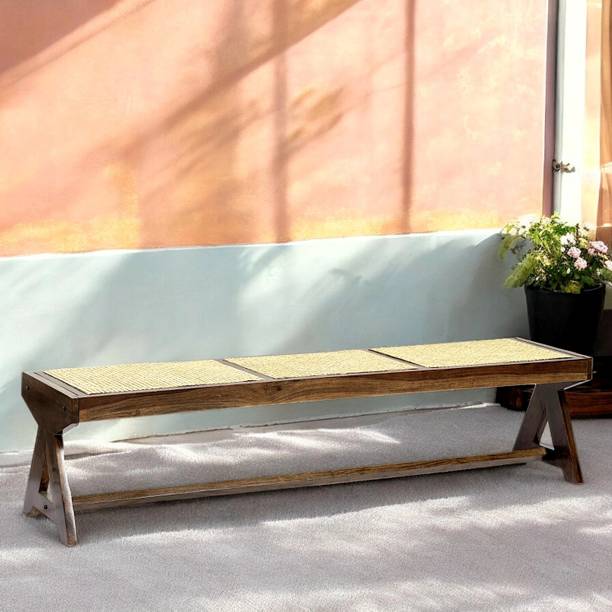 Flipkart Perfect Homes Rockport Sheesham Wood Mid Century Bench Solid Wood 4 Seater
