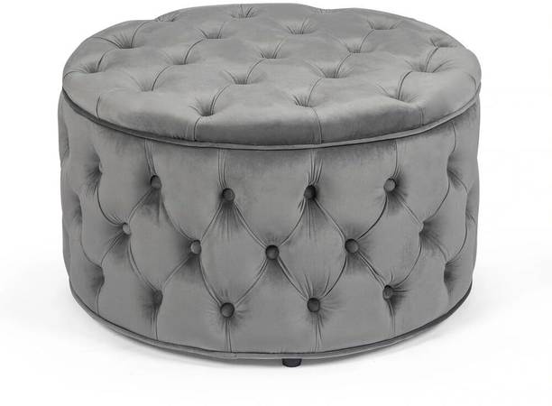 ALFA WOODEN NEST ROUND-O-STORAGE -GRAY Solid Wood 2 Seater