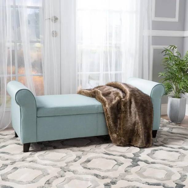 MAJESTIC MART Premium Stylish Storage Ottoman Bench, Chaise, Pouffe for Livingroom/Home/Office Solid Wood 2 Seater