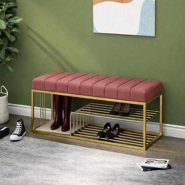 REGALENTERPRISES Solid Metal Rectangular Shoe Rack bench Metal 2 Seater
