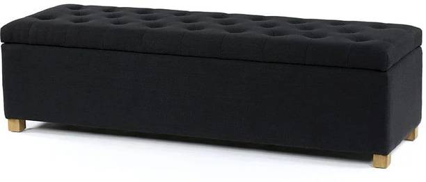 MAJESTIC MART Velvet Upholstered Flip Top Storage Bench 2 Seater Sofa - Livingroom/Home/Office Solid Wood 2 Seater