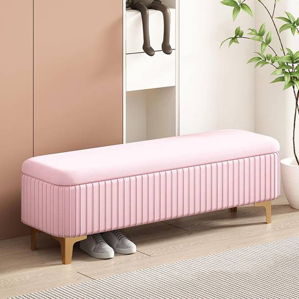 MAJESTIC MART Luxury Storage Bench Ottoman Tufted Seat End Bed Bedroom Seating Stool Solid Wood 3 Seater