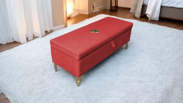 MAJESTIC MART Stylish Storage Bench Uploshtery Velvet Ottoman for Living Room,Office,Home Solid Wood 2 Seater