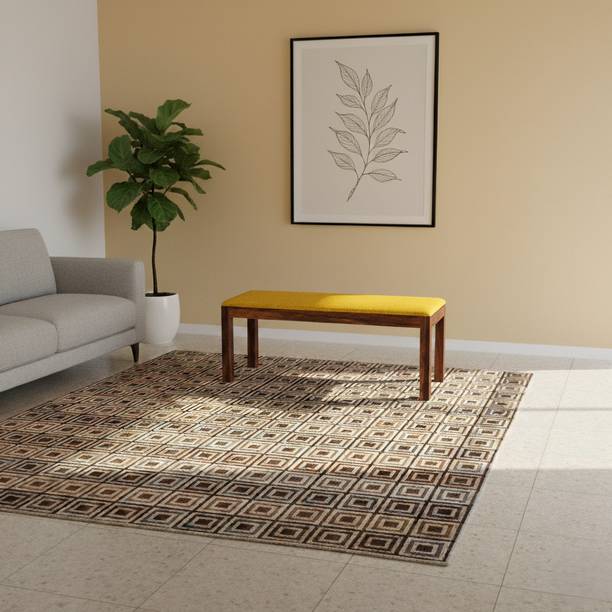 Vailge Solid Sheesham Wood Cushioned Living Room Bench for Home & Office l Solid Wood 2 Seater