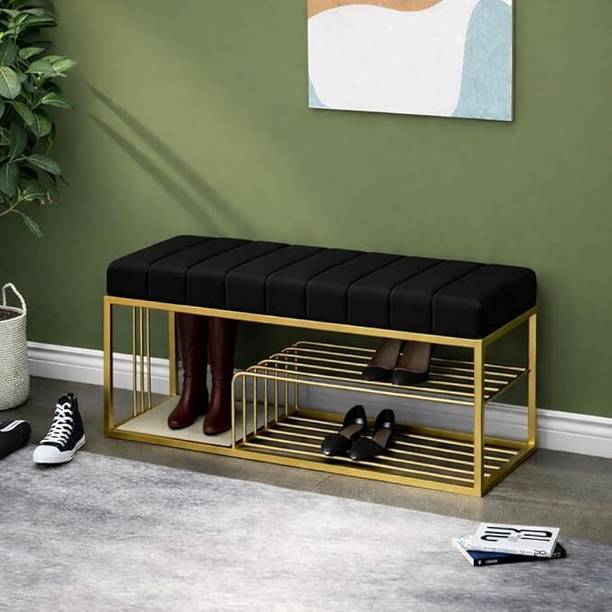 REGALENTERPRISES Solid Metal Rectangular Shoe Rack bench Metal 2 Seater