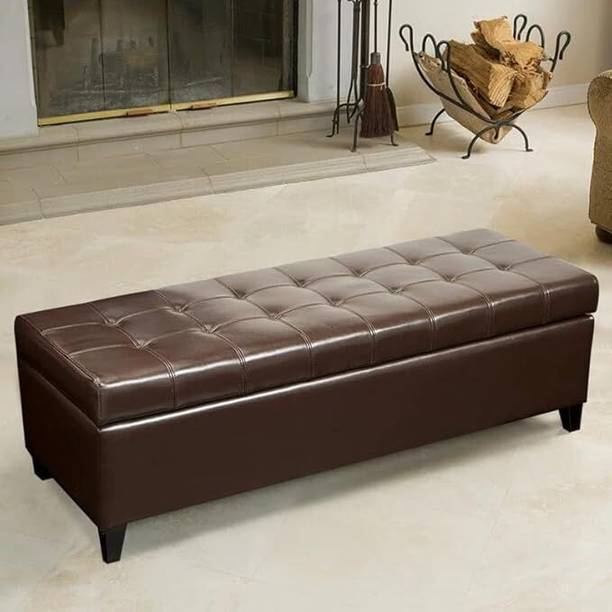 MAJESTIC MART 2 Seater Sofa Upholstered Bench with Storage, for Living Room, Bedroom, Entryway Solid Wood 2 Seater