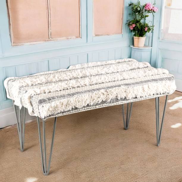 Flipkart Perfect Homes Velas Sheesham Wood Mid Century 2 SEATER Bench Metal 2 Seater