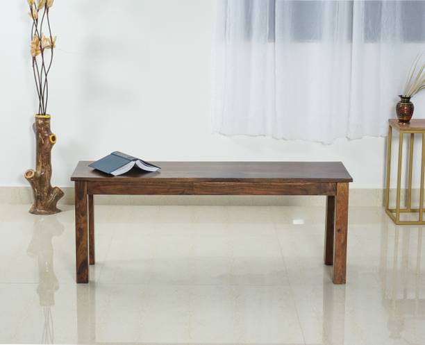 Woodefly Sheesham Wood 3 Seater Bench for Dining Room/Indoor/Outdoor/Balcony Solid Wood 3 Seater
