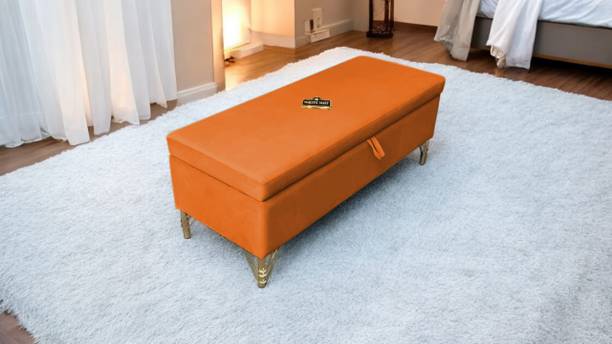 MAJESTIC MART Luxurious Storage Bench Velvet Couch Ottoman for Living Room, Office,Home Solid Wood 2 Seater