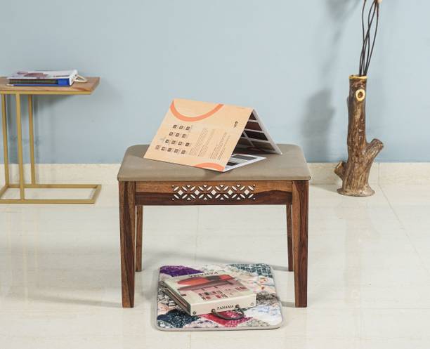 Woodefly Sheesham Dining Bench For Living Room Office - Wooden Bench for Sitting Solid Wood 1 Seater