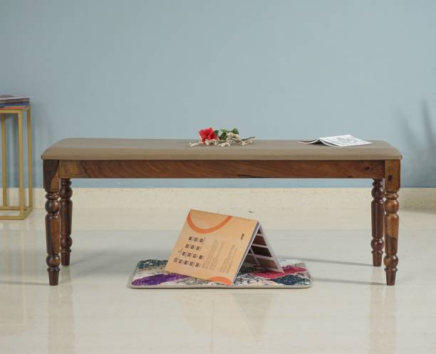 Woodefly Sheesham Wood 3 Seater Bench for Dining Room/Indoor/Balcony Solid Wood 3 Seater