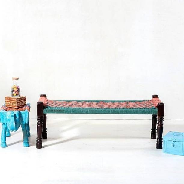 K A F Solid Sheesham Wooden Bench for Living Room Sitting Bench for Balcony Home Solid Wood 1 Seater