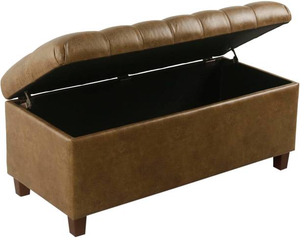 India wood mart Woodan Storage Bench | Bench with Storage for D Leather Engineered Wood 2 Seater Engineered Wood 2 Seater