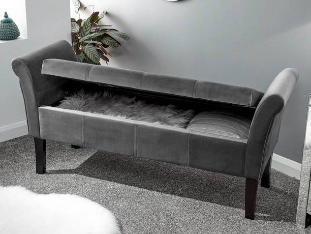 MAJESTIC MART Premium Velvet Cushion 2 Seater Sofa Settee for Livingroom, Bedroom & Office - Solid Wood Settee