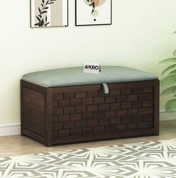 AakroCrafts Sheesham Wood Storage Bench For Living Room Bedroom Home Settee Solid Wood 2 Seater