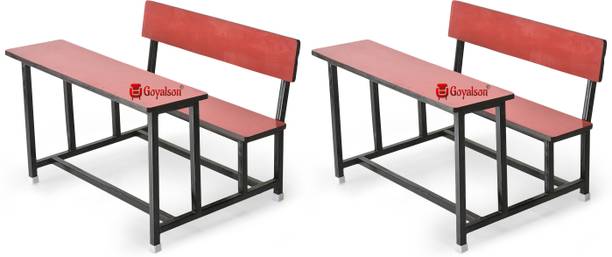 OFFICE SEATING Duel Desk with back support for School, Tuition Centre, Home Metal 3 Seater