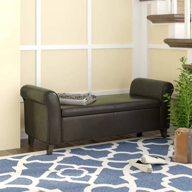 MAJESTIC MART Premium Stylish Storage Ottoman Bench, Chaise, Pouffe for Livingroom/Home/Office Solid Wood 2 Seater