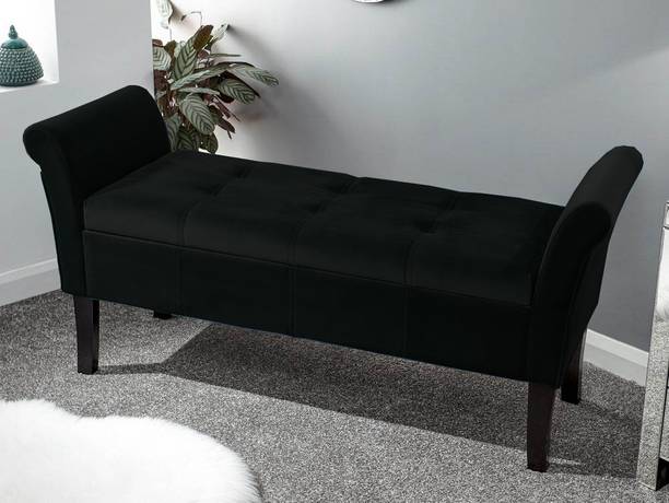 TFS Luxury Bench Settee with Storage Box For Living Room/Bedroom/Office/Guestroom Solid Wood 2 Seater