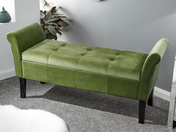 MAJESTIC MART Premium Velvet Cushion 2 Seater Sofa Settee for Livingroom, Bedroom & Office - Solid Wood Settee