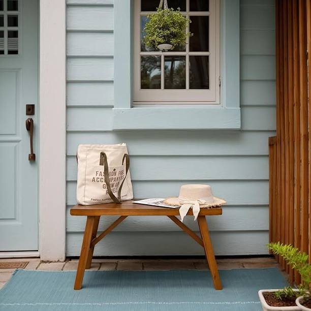 RunamWoods Wooden Bench Seating for Hallway, Living Room, Porch, or Garden Solid Wood 2 Seater