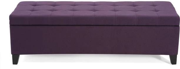 MAJESTIC MART Velvet Storage Bench Ottoman Tufted Seat Bedroom End Bed Seating Stool Solid Wood 2 Seater