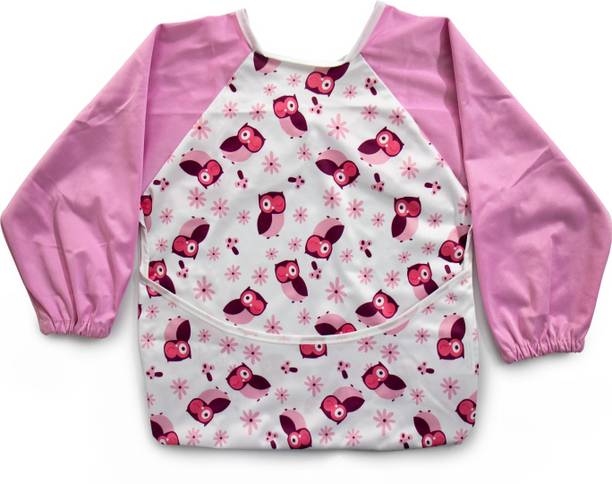 LuvLap Baby Long Sleeve Bib, Toddler Children's Leak-Free Baby Bib with Sleeves,