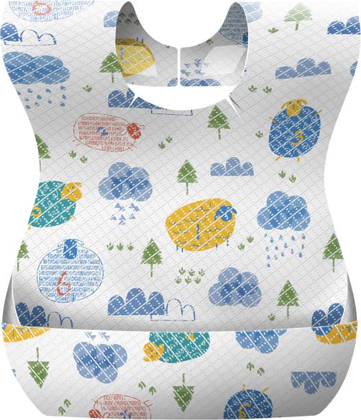 LuvLap Disposable Baby Bibs, 20 Pack Soft Travel Bibs for Feeding Infant Babies,