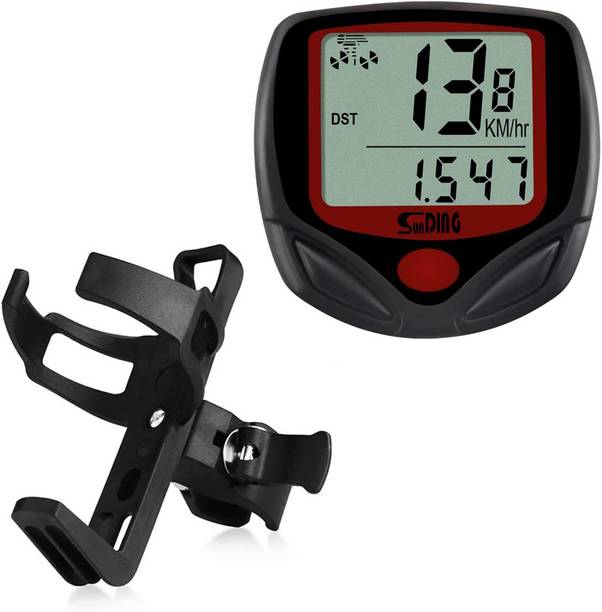 Leosportz combo of bottle holder & speedometer Cycling Kit