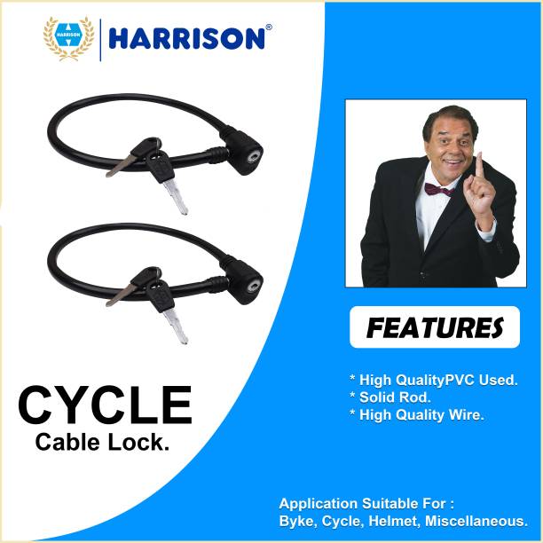 harison 0198 Cycle Cable Lock 5 Lever Heavy Duty Cable Lock (Pack of 2) Cycle Lock