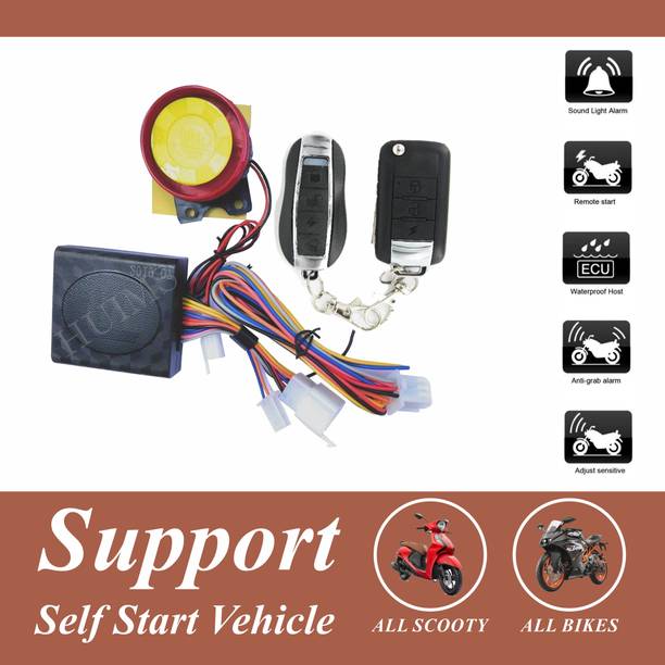 SHOWRIDE One-way Bike Alarm Kit (Siren, Flashing Light 120 dB)