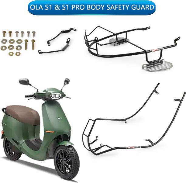 Grandbiker Black Guard with Foldable Footrest Full Set Suitable For S1 & S1 Pro Bike Crash Guard