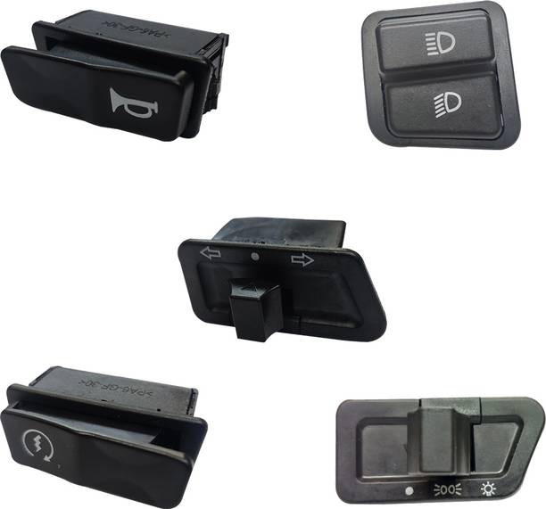 Autoxygen Scooter Modular Switches Self/indicator/Horn/Dipper/Head Light (Set of 5 pcs.) Bike Electric Regulator