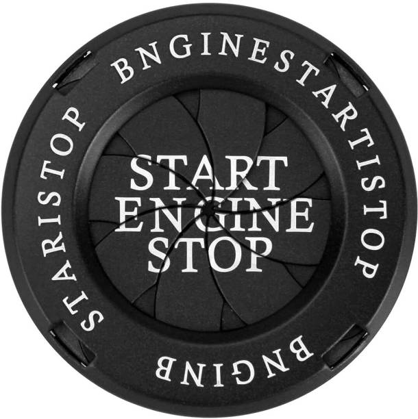 Hybrid Motors Universal Engine Start-Stop Switch Button Cover Ignition Ring Black Bike Engine Breather
