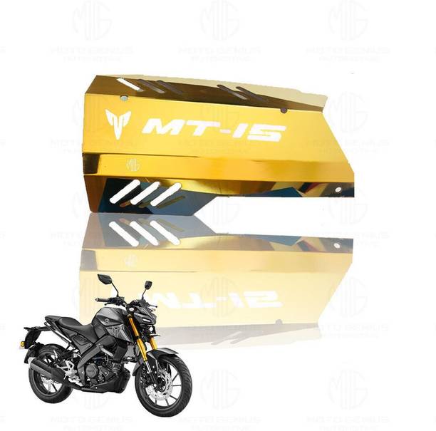Moto Genius Stainless Steel Exhaust Cover for MT-15 | Premium Heat Shield Protector (Gold) Bike Exhaust Heat Shield