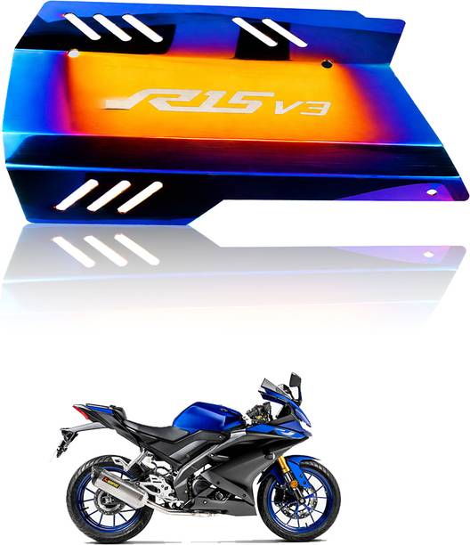 Moto Genius Exhaust Silencer Protector for R15 V3 | Premium Heat Shield (Multicolor) Bike Exhaust Heat Shield