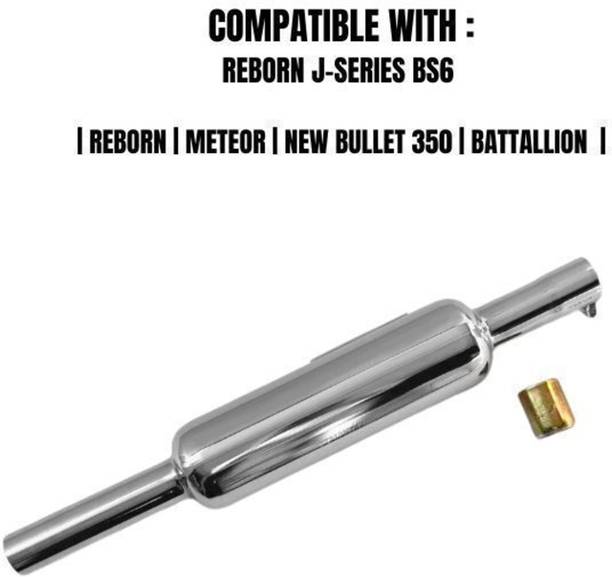 SILENTWAVE Short Punjab Silencer for RE J-Series Classic Reborn Royal Enfield NA Full Exhaust System