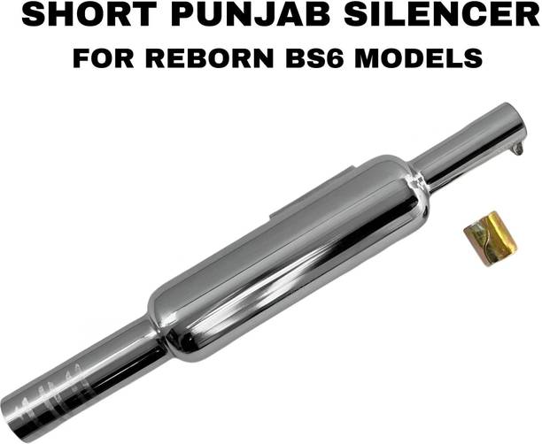 EAZ Short Punjab For RE Classic Reborn,2023,Meteor 350cc (Big Mouth,Chrome) Royal Enfield NA Full Exhaust System