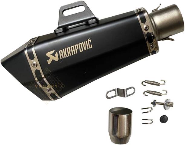 Vagary Universal Hexa Cut Akrapovic Exhaust With DB Killer Silencer Muffler Pipe for Bajaj, TVS, KTM, Suzuki, Yamaha, Hero Universal For Bike Slip-on Exhaust System