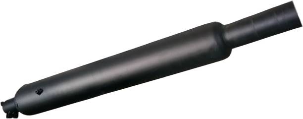 WORDZ Long Bottle Black Empty Bada Punjab Exhaust silencer Royal Enfield Continental GT Full Exhaust System