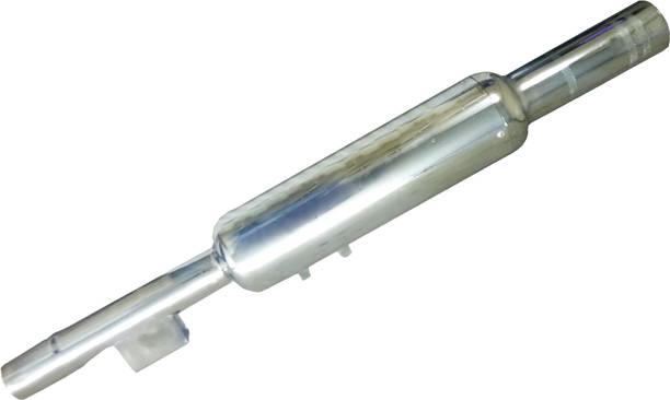WORDZ Short Bottle Glasswool Chrome Mini Punjab Exhaust silencer Royal Enfield Classic 500 Full Exhaust System
