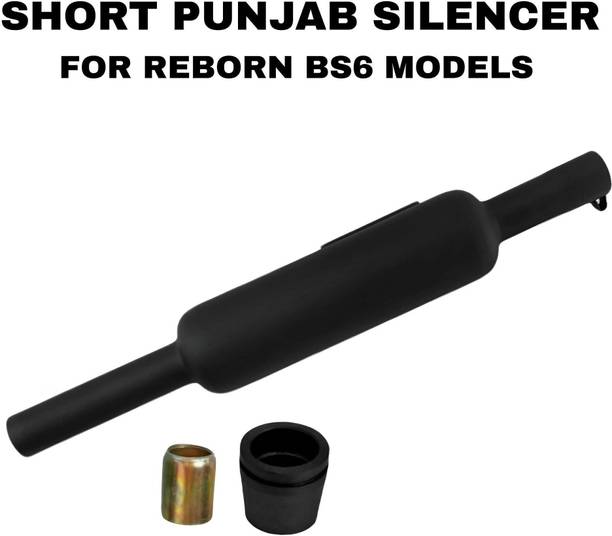 EAZ Short Punjab For RE Classic Reborn,Bullet 2023,Meteor 350cc (Small Mouth,Black) Royal Enfield NA Full Exhaust System
