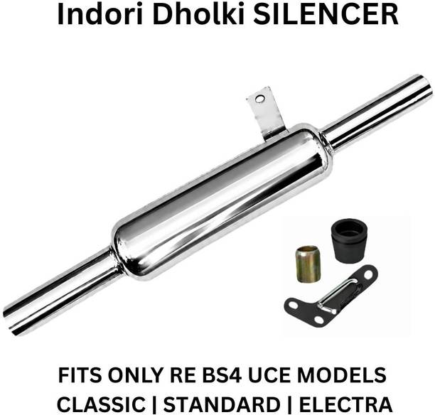 Khajanchi DugDug Old Indori Dholak Silencer for Royal Enfield Classic 350, Electra 350 Full Exhaust System