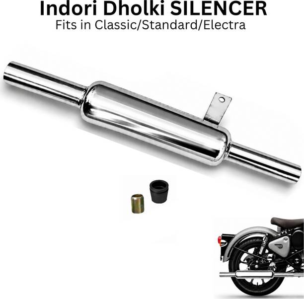 Khajanchi Inndorii Dholkii DugDugDug Sound Exhaust/Silencer 160 for Royal Enfield Classic 350, Electra 350 Full Exhaust System