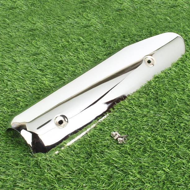 EAZ LONG PUNJAB SILENCER HEAT SHIELD CHROME MADE IN INDIA Royal Enfield Classic 350, Classic Desert Storm, Electra 350, Electra Twin Spark Slip-on Exhaust System