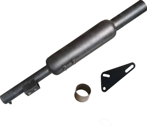 WORDZ Short Botlle Black Empty Mini Punjab Exhaust silencer Royal Enfield Electra EFI39 Full Exhaust System