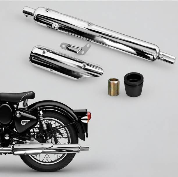 Khajanchi Stock Silencer for Classic Bs3-Bs4 / Standard Bs3-Bs4 Royal Enfield Classic, Classic 350, Classic 500, Electra 350 Full Exhaust System