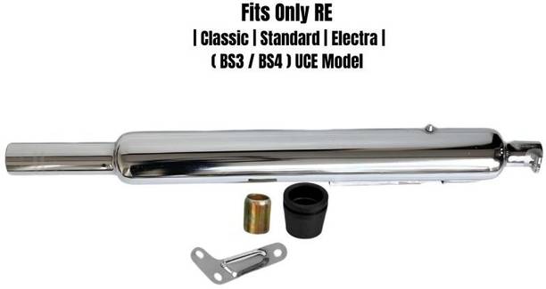 EAZ Long Punjab Silencer for Classic, Standard & Electra (UCE BS3/BS4) Royal Enfield Classic 350, Electra 350 Full Exhaust System