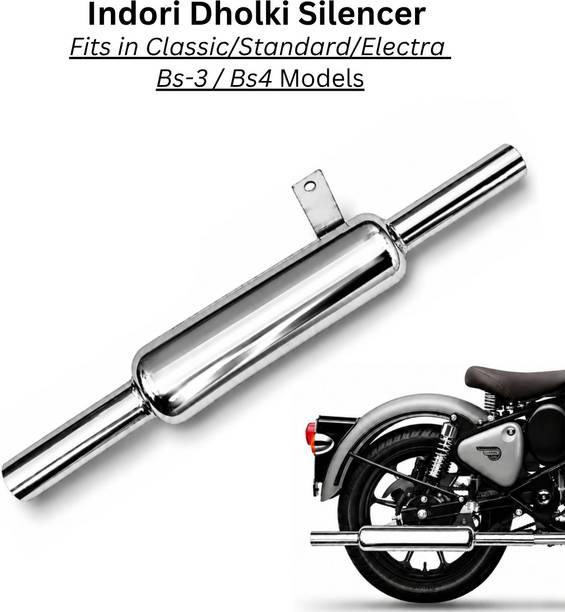 Khajanchi Inndorii Dholkii DugDugDug Sound Exhaust/Silencer 151 for Royal Enfield Classic 350, Electra 350 Full Exhaust System